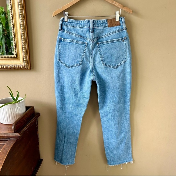 Madewell Curvy Perfect Vintage Jeans Bradwell Wash Raw Fray Hem Distressed Sz 27 - Picture 6 of 14